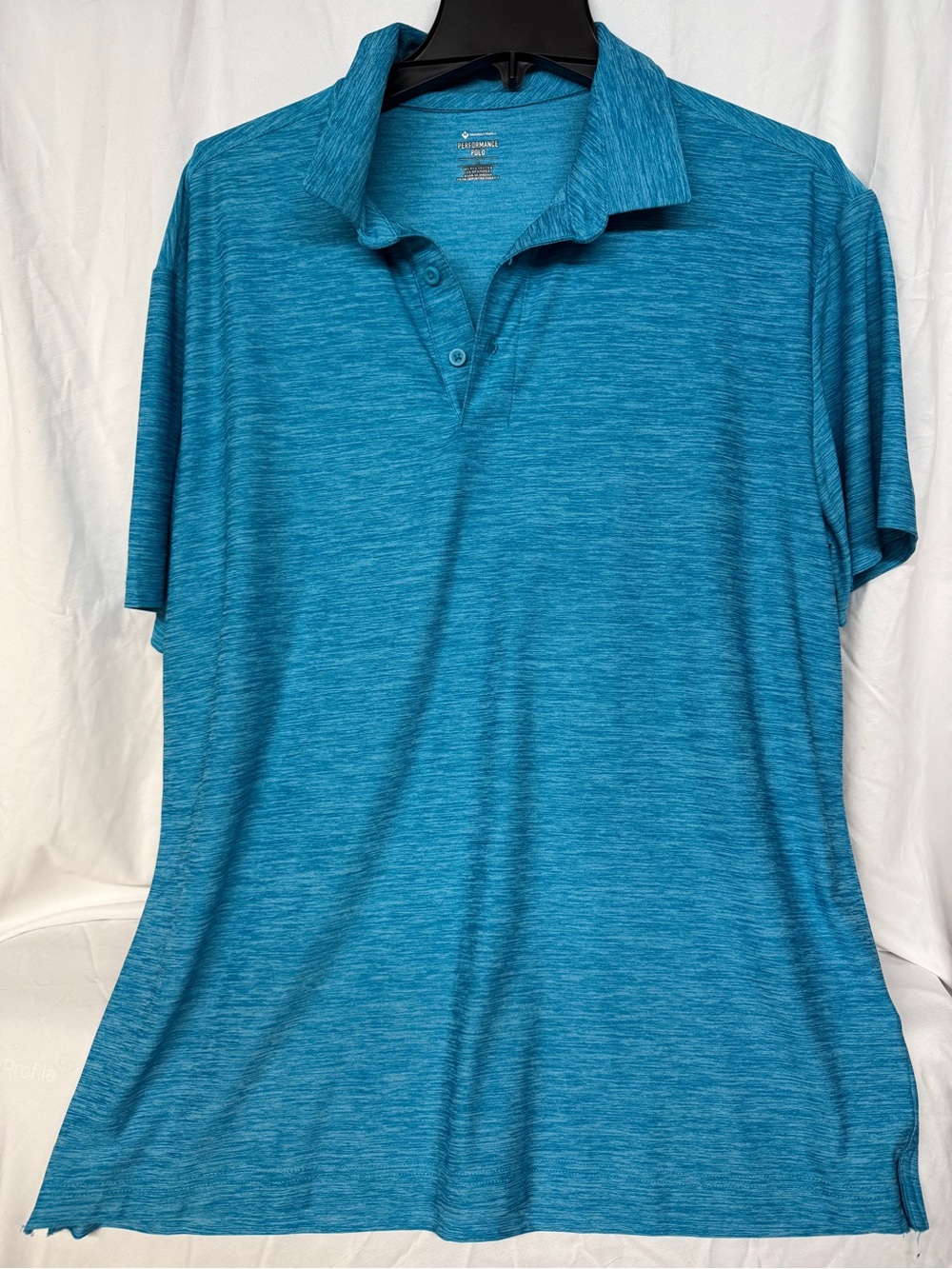Member's Mark Performance Golf Polo T-Shirt Men Size Large Blue Short Sleeve